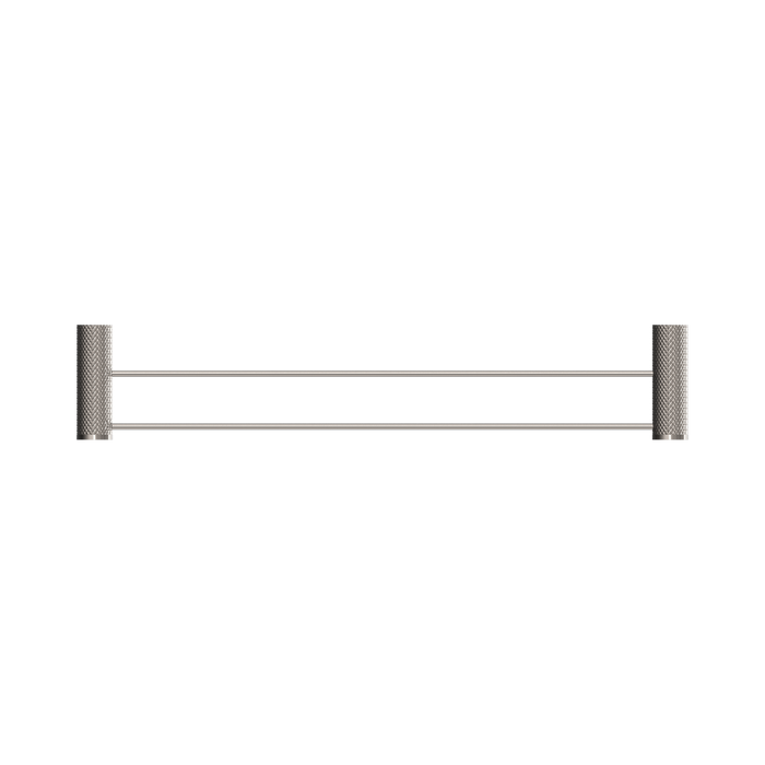 Nero NR2524dBN Opal Double Towel Rail 600mm Brushed Nickel image 2 | SKU: NR2524DBN