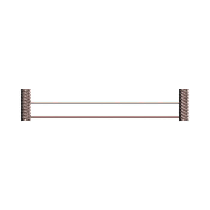 Nero NR2524dBZ Opal Double Towel Rail 600mm Brushed Bronze image 2 | SKU: NR2524DBZ