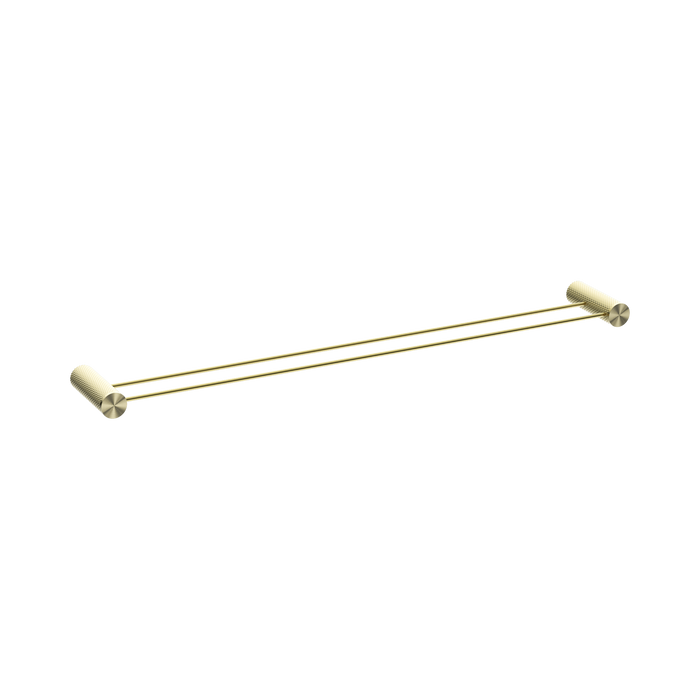 Nero Opal Double Towel Rail 800mm - Brushed Gold