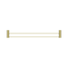 Nero NR2530dBG Opal Double Towel Rail 800mm Brushed Gold image 3 | SKU: NR2530DBG