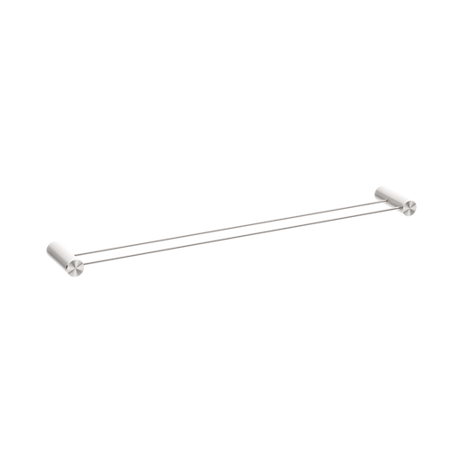 Nero Opal Double Towel Rail 800mm - Brushed Nickel