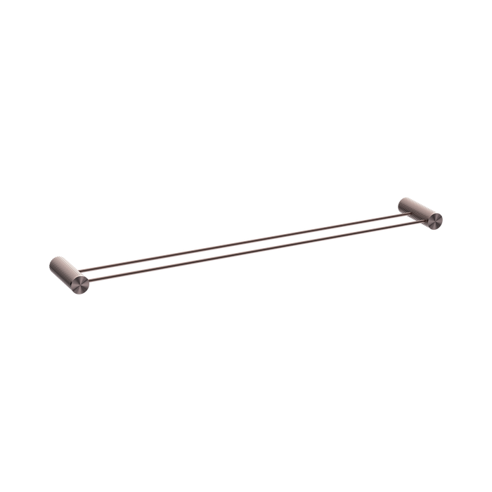 Nero Opal Double Towel Rail 800mm - Brushed Bronze