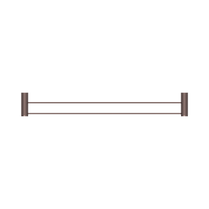 Nero NR2530dBZ Opal Double Towel Rail 800mm Brushed Bronze image 3 | SKU: NR2530DBZ