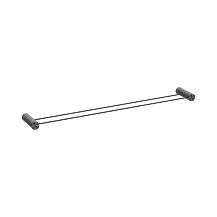 Nero Opal Double Towel Rail 800mm - Graphite