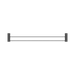 Nero NR2530dGR Opal Double Towel Rail 800mm Graphite image 3 | SKU: NR2530DGR