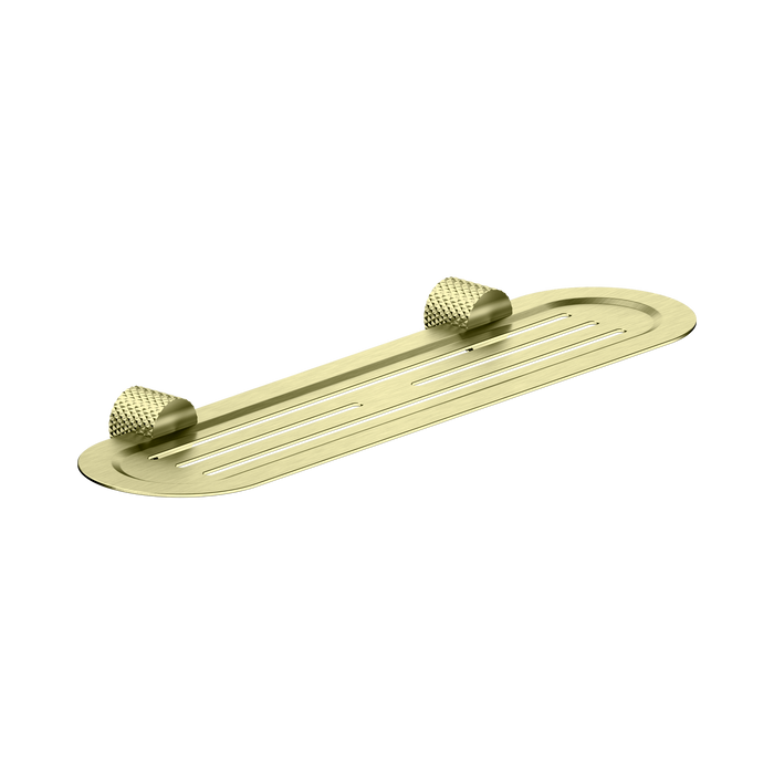 Nero Opal Metal Shower Shelf - Brushed Gold