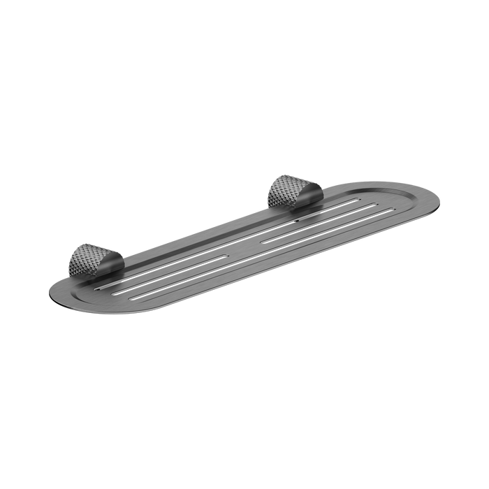 Nero Opal Metal Shower Shelf - Graphite