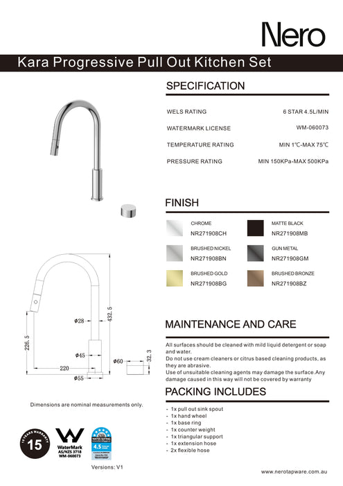 Nero Kara Progressive Pull Out Kitchen Set