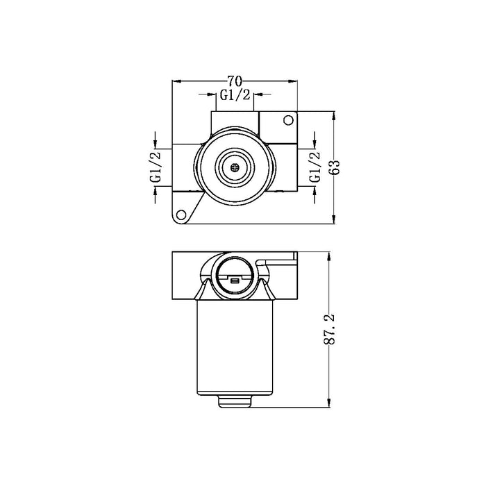 Nero Kara/Opal Progressive Shower Mixer Body Only