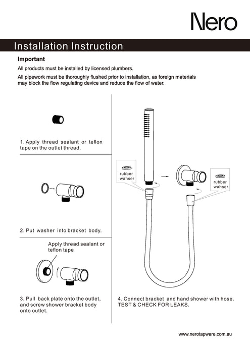 Nero Square Shower Bracket