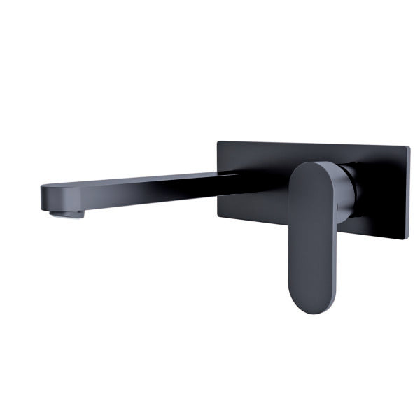 Nero Ecco Wall Basin/Bath Mixer