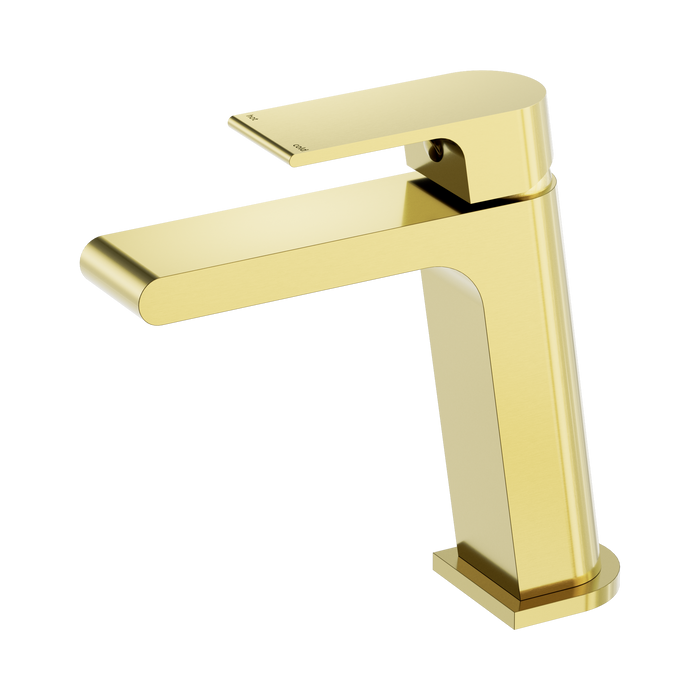 Nero Bianca Basin Mixer - Brushed Gold