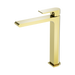 Nero Bianca Tall Basin Mixer - Brushed Gold