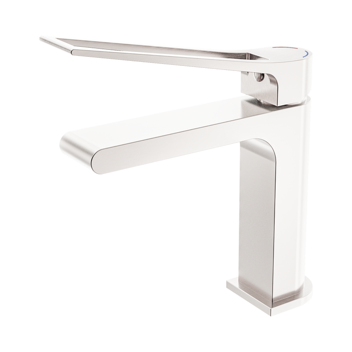 Nero Bianca Care Basin Mixer - Brushed Nickel