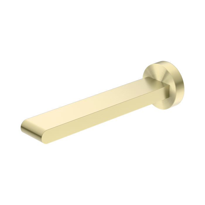 Nero Bianca Fixed Bath Spout Only 200mm - Brushed Gold