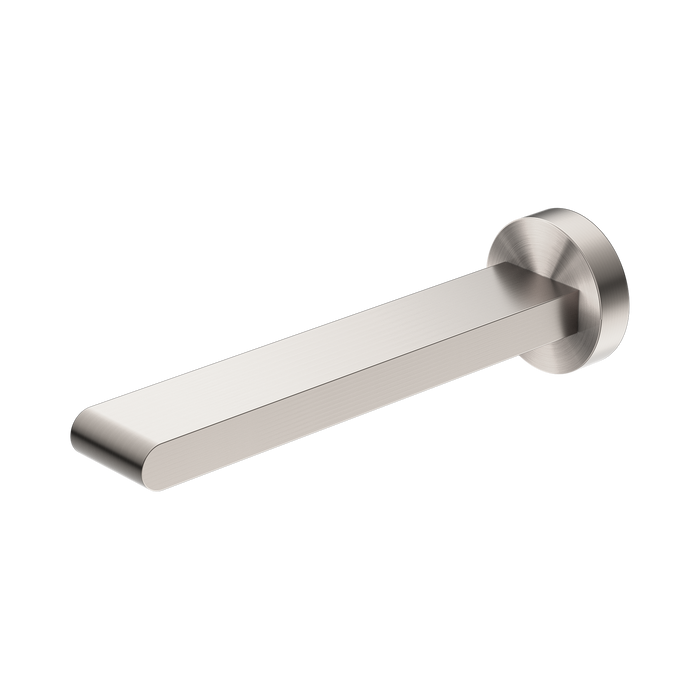 Nero Bianca Fixed Bath Spout Only 200mm - Brushed Nickel