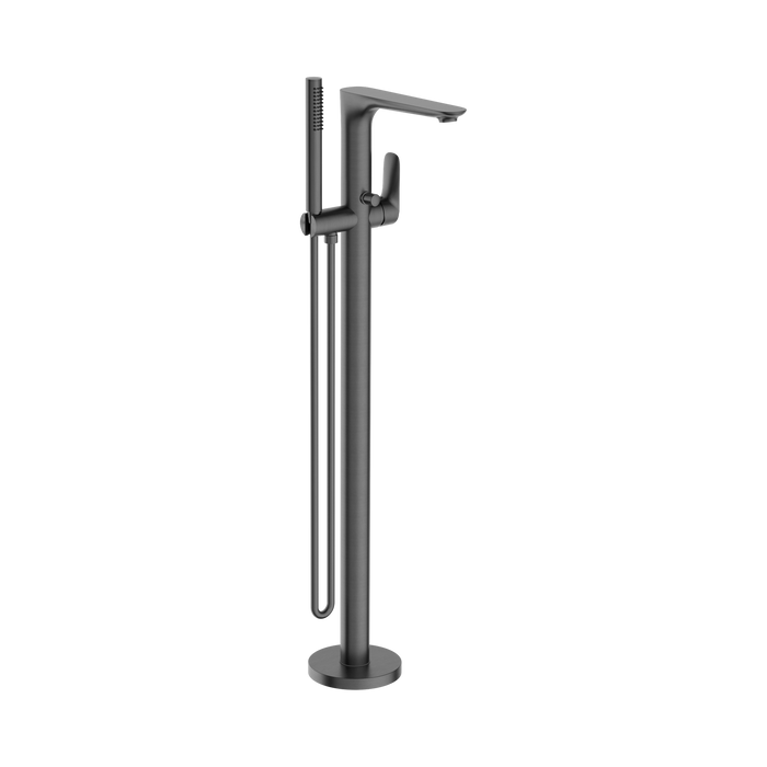Nero Bianca Freestanding Bath Mixer With Hand Shower - Gun Metal