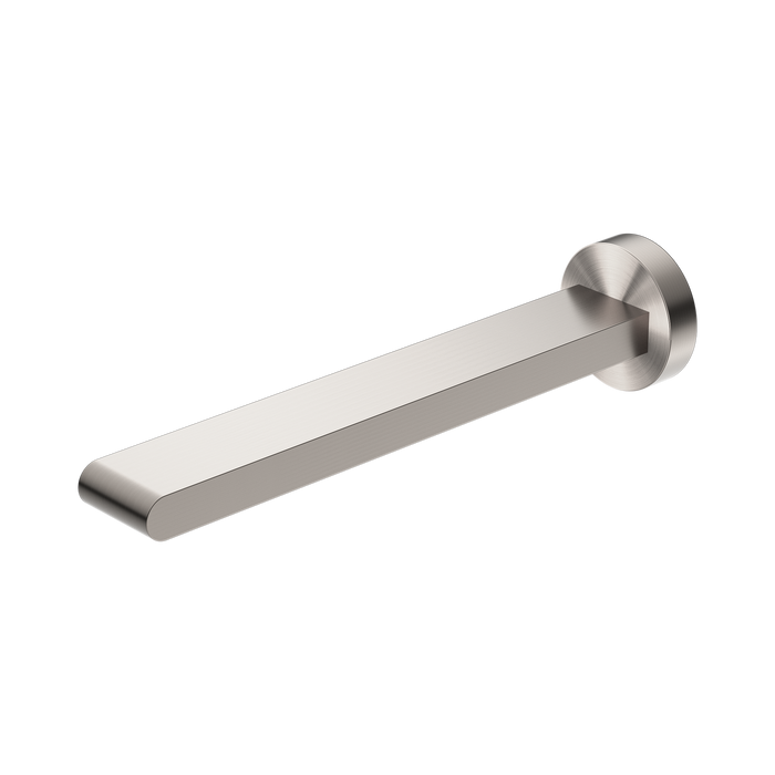 Nero Bianca Fixed Bath Spout Only 240mm - Brushed Nickel