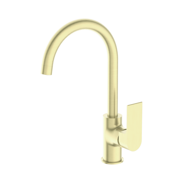 Nero Bianca Kitchen Mixer Gooseneck Spout - Brushed Gold