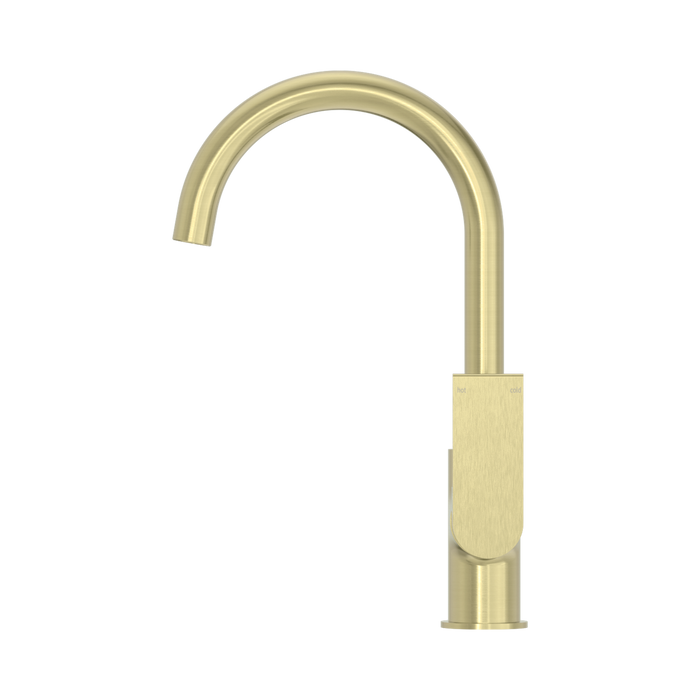 Nero NR321506BG Bianca Kitchen Mixer Gooseneck Spout Brushed Gold image 2 | SKU: NR321506BG