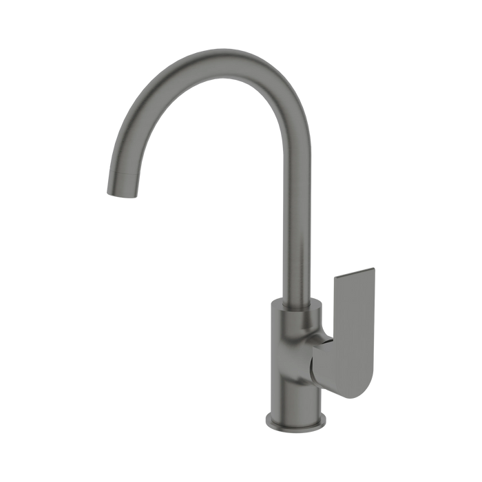 Nero Bianca Kitchen Mixer Gooseneck Spout - Gun Metal