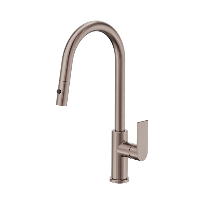 Nero Bianca Pull Out Sink Mixer With Vegie Spray Function - Brushed Bronze