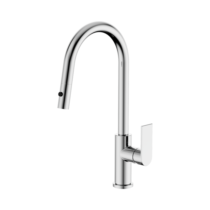 Nero Bianca Pull Out Sink Mixer With Vegie Spray Function - Chrome