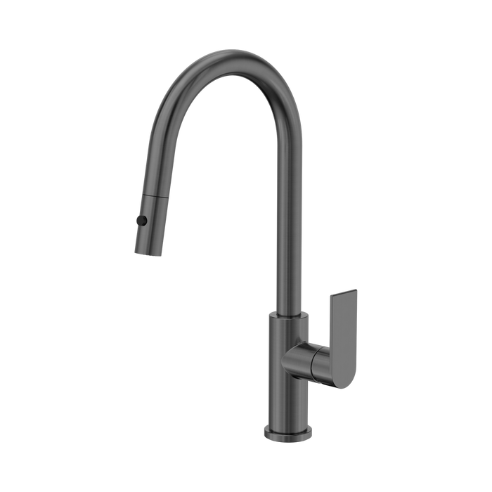 Nero Bianca Pull Out Sink Mixer With Vegie Spray Function - Gun Metal