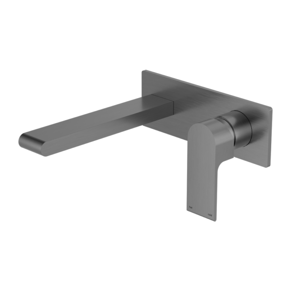 Nero Bianca Wall Basin/Bath Mixer 187mm