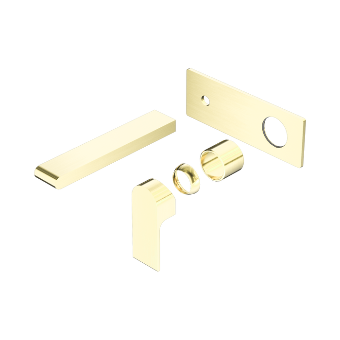 Nero Bianca Wall Basin/Bath Mixer 187mm Trim Kits Only - Brushed Gold