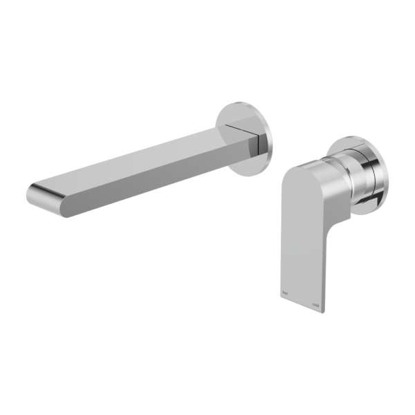 Nero Bianca Wall Basin/Bath Mixer Separate Back Plate 230mm