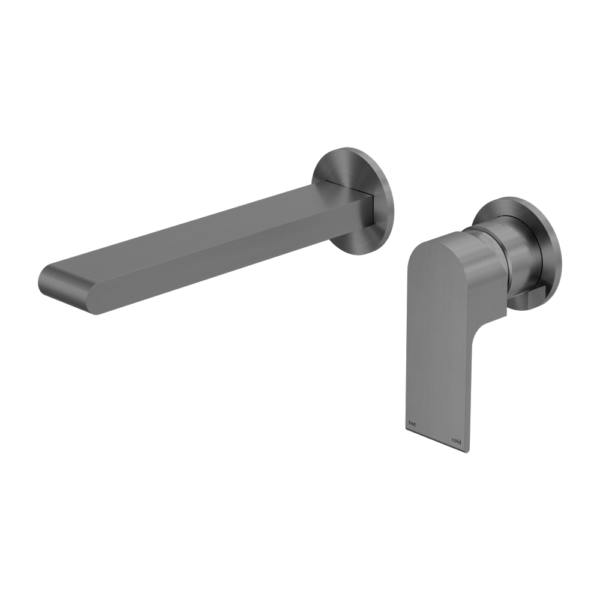 Nero Bianca Wall Basin/Bath Mixer Separate Back Plate 230mm