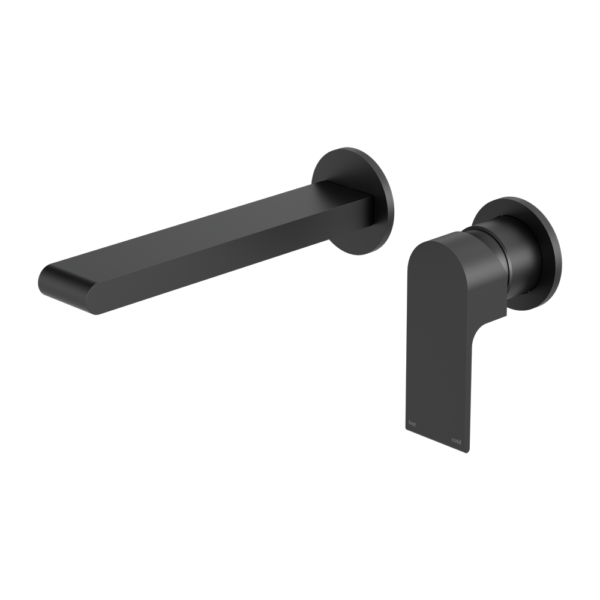 Nero Bianca Wall Basin/Bath Mixer Separate Back Plate 230mm