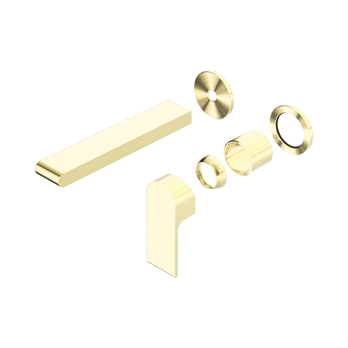 Nero Bianca Wall Basin/Bath Mixer Separate Back Plate 187mm Trim Kits Only - Brushed Gold