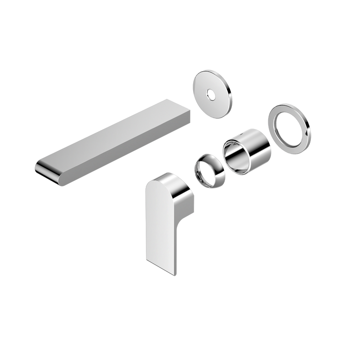 Nero Bianca Wall Basin/Bath Mixer Separate Back Plate 187mm Trim Kits Only - Chrome