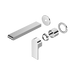 Nero Bianca Wall Basin/Bath Mixer Separate Back Plate 187mm Trim Kits Only - Chrome