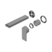 Nero Bianca Wall Basin/Bath Mixer Separate Back Plate 187mm Trim Kits Only - Gun Metal