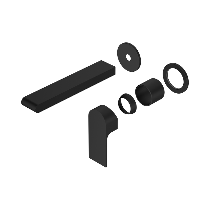 Nero Bianca Wall Basin/Bath Mixer Separate Back Plate 187mm Trim Kits Only - Matte Black