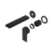 Nero Bianca Wall Basin/Bath Mixer Separate Back Plate 187mm Trim Kits Only - Matte Black