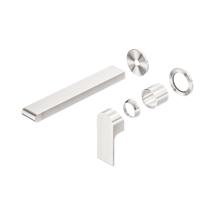 Nero Bianca Wall Basin/Bath Mixer Separate Back Plate 230mm Trim Kits Only - Brushed Nickel