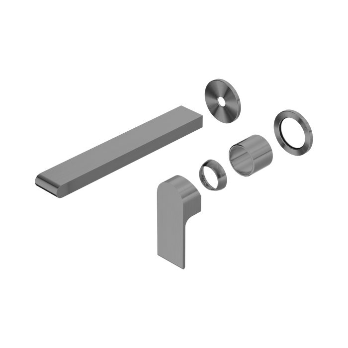 Nero Bianca Wall Basin/Bath Mixer Separate Back Plate 230mm Trim Kits Only - Gun Metal