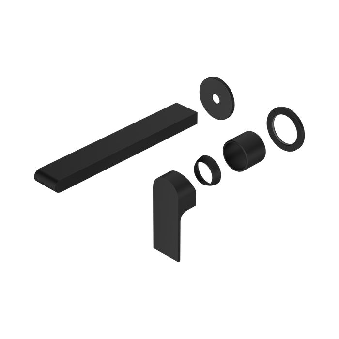 Nero Bianca Wall Basin/Bath Mixer Separate Back Plate 230mm Trim Kits Only - Matte Black