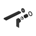 Nero Bianca Wall Basin/Bath Mixer Separate Back Plate 230mm Trim Kits Only - Matte Black