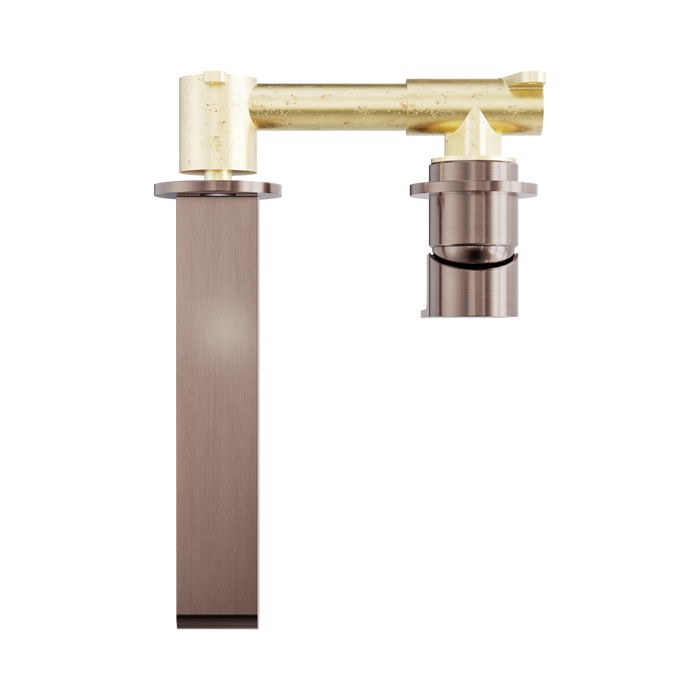 Nero NR321510eBZ Bianca Wall Basin Bath Mixer Separate Back Plate 187mm Brushed Bronze image 3 | SKU: NR321510EBZ