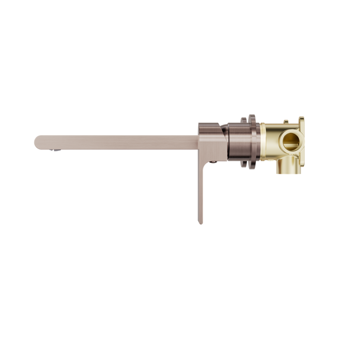 Nero NR321510fBZ Bianca Wall Basin Bath Mixer Separate Back Plate 230mm Brushed Bronze image 2 | SKU: NR321510FBZ