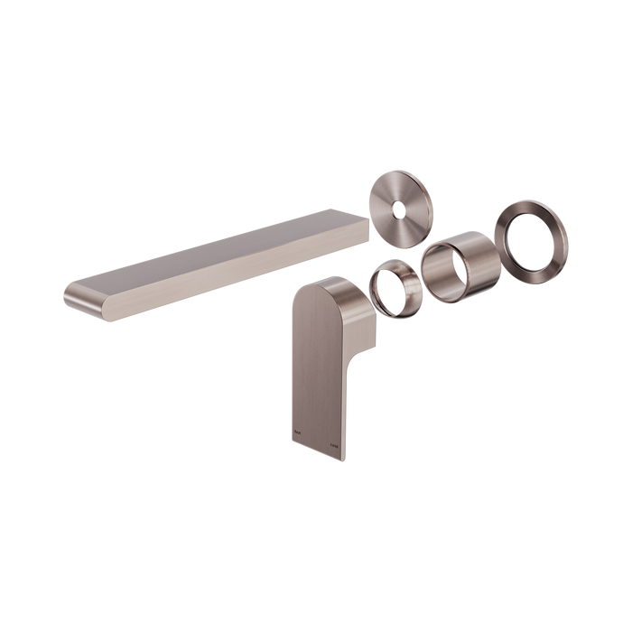 Nero Bianca Wall Basin/Bath Mixer Separate Back Plate 230mm Trim Kits Only - Brushed Bronze