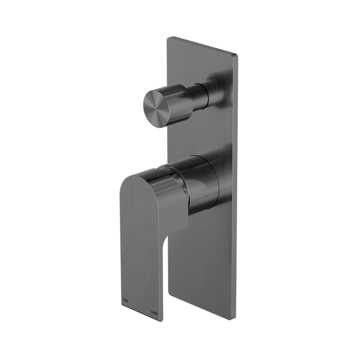 Nero Bianca Shower Mixer With Diverter - Gun Metal