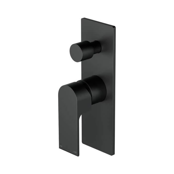 Nero Bianca Shower Mixer With Diverter - Matte Black