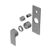 Nero Bianca Shower Mixer With Diverter Trim Kits Only - Gun Metal