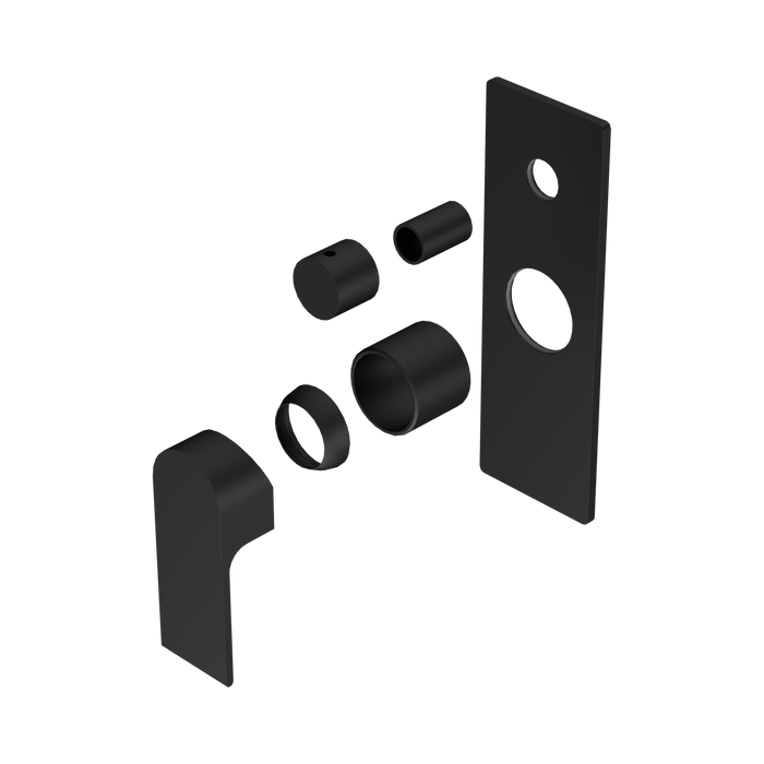 Nero Bianca Shower Mixer With Diverter Trim Kits Only - Matte Black